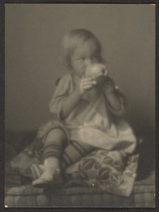 Child with Apple by Louis Fleckenstein