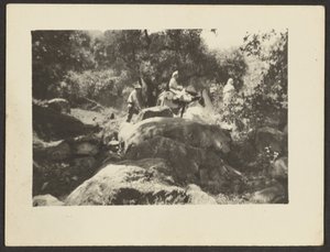 Figures Passing Through Landscape by Louis Fleckenstein