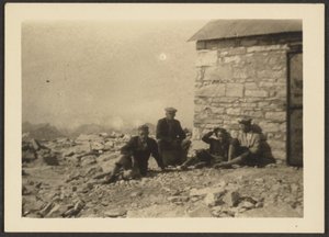 Figures and Stone Building