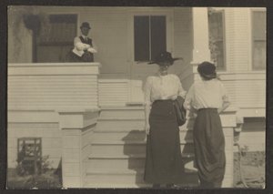 Figures on Porch by Louis Fleckenstein