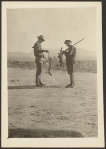 Fleckenstein and Man with Guns and Dead Jackrabbits by Louis Fleckenstein