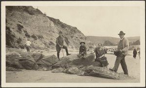 Fleckenstein with Camera and Family at Beach by Louis Fleckenstein
