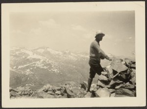 Man in Mountainous Landscape by Louis Fleckenstein