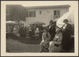 Mrs. Fleckenstein and Florence at Garden Party by Louis Fleckenstein