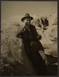 Portrait of Fleckenstein with Camera by Louis Fleckenstein