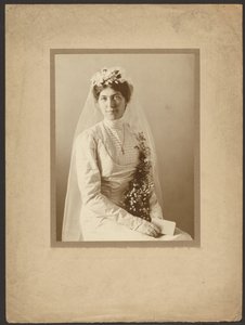 Portrait of a Bride with Orange Blossoms by Louis Fleckenstein