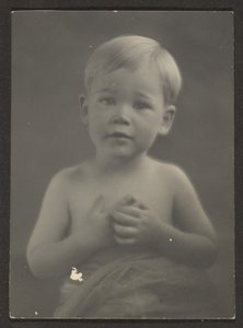 Portrait of a Little Boy in Draped Cloth by Louis Fleckenstein