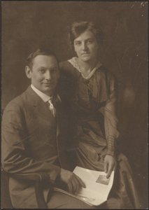 [Portrait of a Man and a Woman Holding a Magazine]