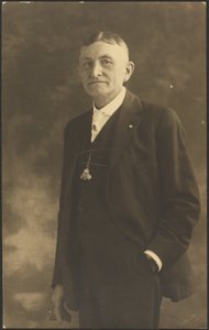 Portrait of a Man with Ornate Watch Fob by Louis Fleckenstein