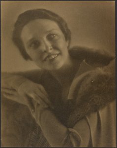 Portrait of a Woman Leaning on Chair
