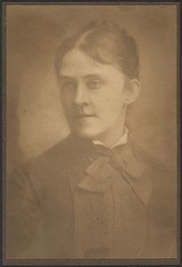 Portrait of a Woman in Dress with Neck Tie by Louis Fleckenstein
