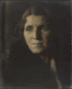 Portrait of a Woman in Shadow by Louis Fleckenstein