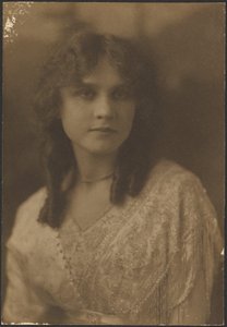 Portrait of a Woman with Beaded Fringe Dress by Louis Fleckenstein
