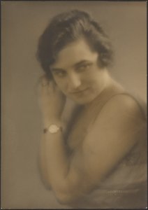 Portrait of a Woman with Watch by Louis Fleckenstein