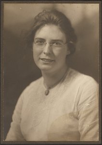 Portrait of a Young Woman in Glasses by Louis Fleckenstein