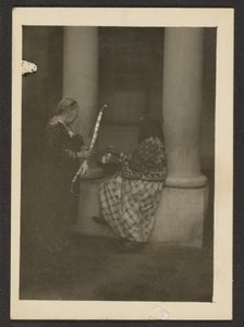 Two Figures Near Columns by Louis Fleckenstein