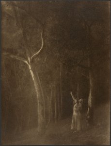 Woman Praying Amidst Trees by Louis Fleckenstein
