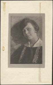 Woman in Dress with Squiggle Piping by Louis Fleckenstein