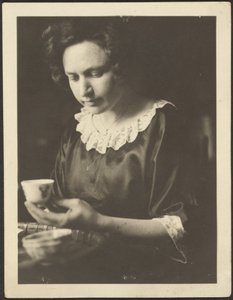 Woman with Tea Cup by Louis Fleckenstein