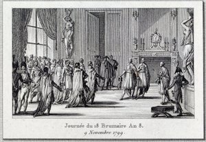 Napoleon Bonaparte at the Meeting of Saint Cloud by Louis Francois Couche