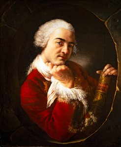 Portrait of a Man Holding a Work by Belidor by Louis Gabriel Blanchet