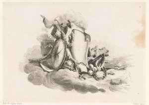 Cartouche with Weapons (X Suitte De Cartels Et Trophées) by Louis Germain