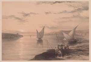 Egypt and Nubia: Volume I - No. 12, Hadjar Silsilis by Louis Haghe