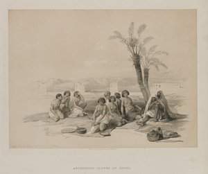 Egypt and Nubia, Volume I: Abyssinian Slaves Resting at Korti-Nubia, 1847