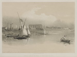 General View of the Ruins of Luxor, From the Nile by Louis Haghe
