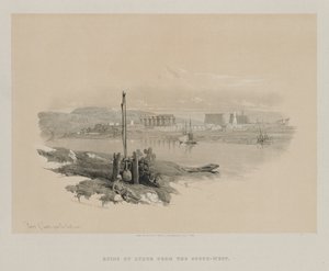 Egypt and Nubia, Volume I: Ruins of Luxor from the South-West, 1846 by Louis Haghe