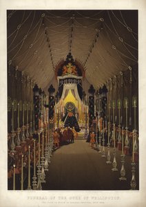 Funeral of The Duke of Wellington, the lying in state in Chelsea Hospital, November 1852 by Louis Haghe
