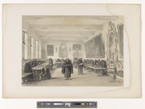 Refectory of the Capuchin Monastery in Bruges by Louis Haghe