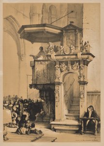 Sketches in Belgium and Germany, First Series, Pulpit in the Cathedral of Treves by Louis Haghe
