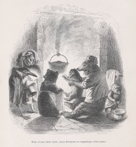 We live between ourselves, we hate the nuisances and the visits from Scenes from the Private and Public Life of Animals, ca. 1837-47 by Louis Henri Brévière