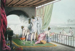 Bathers at their toilet