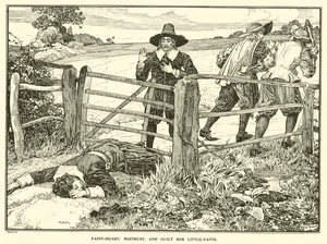 Faint-Heart, Mistrust, and Guilt Rob Little-Faith by Louis John Rhead