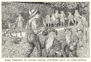 Karl Thought He Never Tasted Anything Half So Good Before (litho) by Louis John Rhead