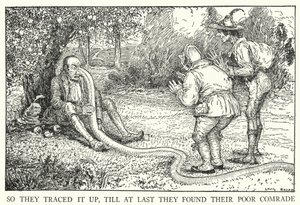 So they traced it up, till at last they found their poor comrade by Louis John Rhead