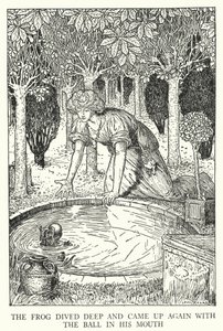 The Frog Dived Deep and Came Up Again with the Ball in His Mouth (litho) by Louis John Rhead