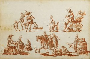 Studies of Figures and Animals
