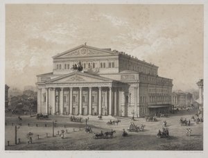 The Bolshoi Theatre in Moscow by Louis Julien Jacottet
