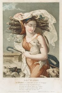 Brumaire (October-November), Second Month of the Republican Calendar, Engraved by Tresca, French, c.1794 by Louis Lafitte