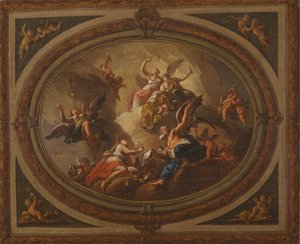 Sketch for an Oval Ceiling