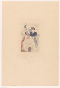 Cancan Dancer Doing a Flexibility Exercise by Louis Legrand (signed by artist)