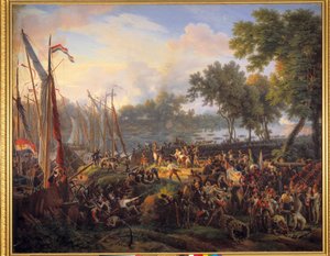 First passage of the Rhine by the French army commanded by Jourdan and Kleber, at Dusseldorf in the Duche of Berg, September 6 by Louis Lejeune