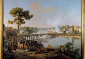 General Bonaparte gives his orders to the battle of the bridge of Lodi (10 May 1796) during the first campaign of Italy by Louis Lejeune