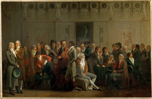 An Assembly of Artists in the Studio of Isabey by Louis Leopold Boilly