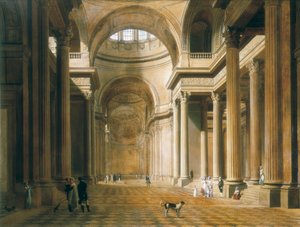 Interior of the Pantheon in Paris
