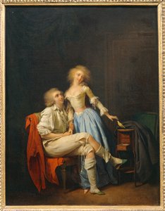 The Private Bird, Called The Couple and the Bird Flies Away by Louis Leopold Boilly