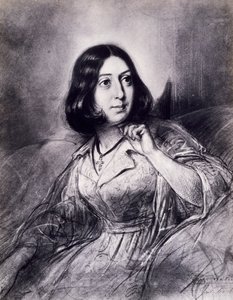 Portrait of George Sand by Louis Leopold Boilly